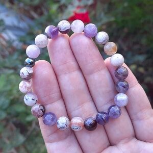 Chevron Amethyst 8mm Bracelet